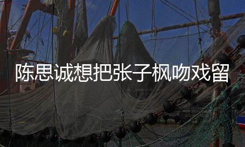 陈思诚想槽爹把张被吐吻戏味太浓子枫留给刘昊然